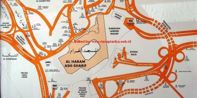 Kort af misfalah Mekka kort