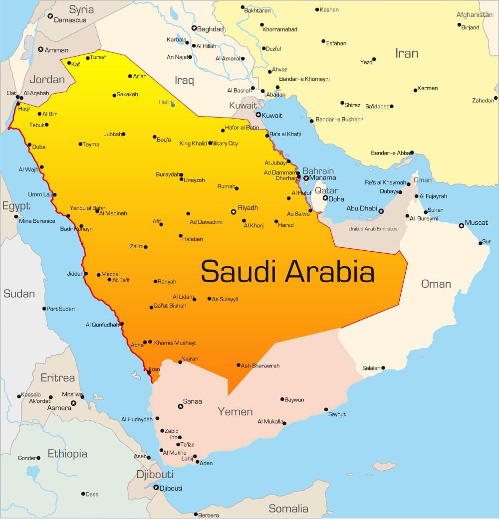Mekka sádi arabíu kort