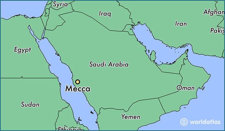 Mekka á kort